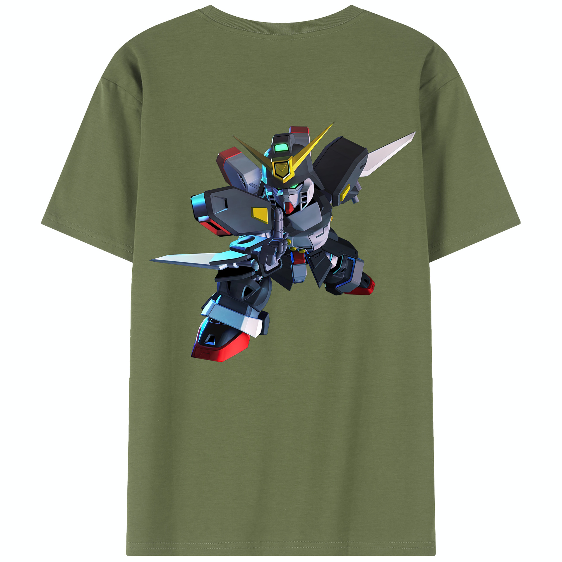 （画像用） 機動戦士ガンダム Mobile Suit Gundam 綿100％半袖Tシャツ（背面プリント）